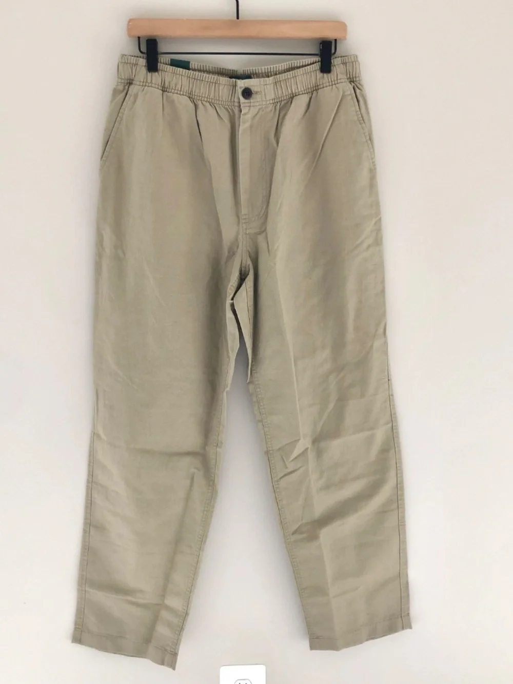 NWT J.Crew Men's Pier Pant in Cotton-linen Blend Canvas Khaki